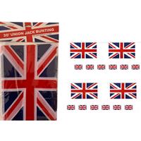 20Ft Union Jack Bunting With 12 Xl Flags - Festive Charm Edition