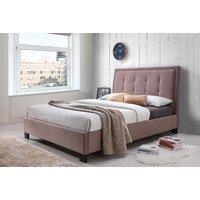 Designer Brown Fabric Buttoned Headboard - Double, King