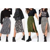 Women'S High Split Printed Skirt - 5 Options