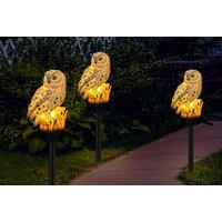 Owl Solar Powered Lawn Lamp - 2 Colour Options