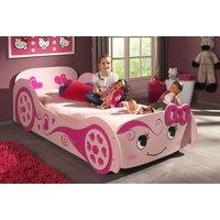 Kids Pink Princess Love Car Bed Frame