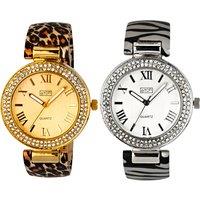 Eton Rhinestone Animal Print Ladies Watch - Leopard Or Zebra!