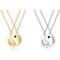 Mother & Daughter Duo Necklace Set - Silver Or Gold