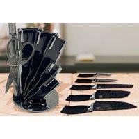 Ergonomic Eight Piece Knife Set With 360 Rotating Stand!