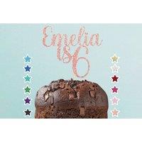 Personalised Glitter Birthday Cake Topper - 3 Designs