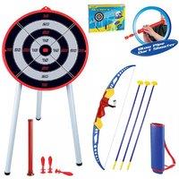 Kids Outdoor Archery Set - Garden Bow & Arrow Game for Ages 5+, Safety Suction Arrows, Freestanding Target
