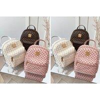 Mini Pu Leather Backpack - White, Pink Or Brown