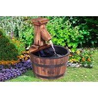 Fir Wood Barrel Pump Fountain