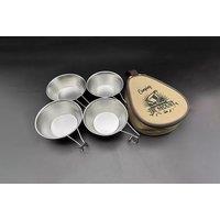 Stainless Steel Camping Bowls & Storage Bag