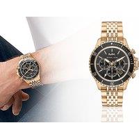 Michael Kors Men'S Bayville Chronograph Gold-Tone Watch - Silver