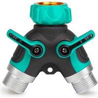 Durable Zinc Alloy Two-Way Garden Tap Splitter