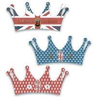 Royal Crowns - 6 Childrens Or 3 Adults - Red