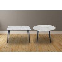 Lisa Marble Effect Dining Table - Round Or Rectangular!