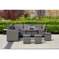 9-Seater Rattan Garden Furniture Set - Grey, Brown Or Black!