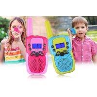 Long Range 2Pc Kids Walkie Talkie Set W/ Flashlight!