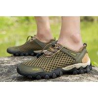 Men'S Breathable Mesh Hiking Shoes - 3 Colours & 5 Sizes - Grey