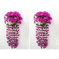 2 Pack Low Maintenance Artificial Violet Indoor Plants - 8 Colours