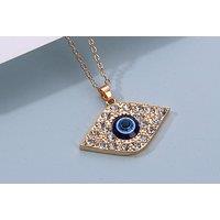 Gold Crystal Evil Eye Necklace - 8 Designs! - Silver