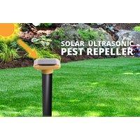 Solar Ultrasonic Mole And Snake Repeller - One Or Two Pack! - Black
