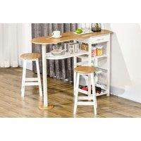 3-Piece Breakfast Bar Table With Storage