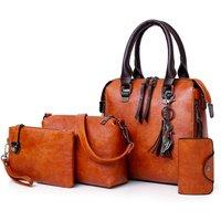 4-Piece Retro Handbag Set - 4 Colours!