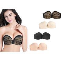 Women'S Strapless Invisible Push-Up Bra