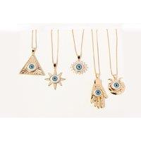 Women'S Zircon Evil Eye Pendant Necklace