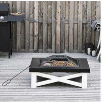 Outsunny Fire Pit Square Table