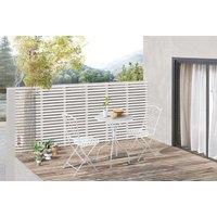 3 Piece Garden Bistro Set, White