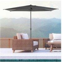 Outsunny Patio Parasol W/ Tilt Crank - Grey