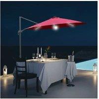 Outsunny Cantilever Roma Parasol Patio - Red