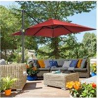 Outsunny 2.5 X 2.5M Patio Parasol - Red