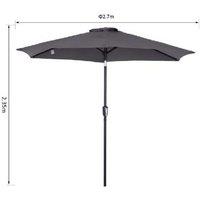 Outsunny 2.7M Aluminium Patio Umbrella