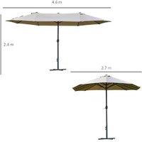 Outsunny 4.6M Double-Sided Deluxe Parasol