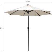 Outsunny 24 Led Solar-Powered Parasol