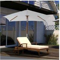 Patio Parasol, 6 Ribs-Cream White