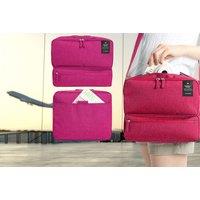 Multi Compartment Ryanair Approved Carry On Travel Bag In Pink