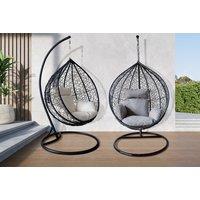 Polyrattan Garden Egg Chair With Cushions - Weather-Resistant Style