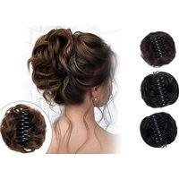 Short Body Wave Synthetic Hair Buns With Claw Wig - 4 Colours