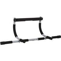 Homcom Home Door Frame Pull Up Bar In Black And Silver