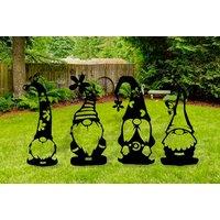 Gnome Silhouette Garden Decorations