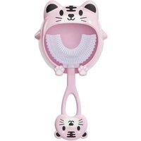 Kids U-Shaped Silicone Toothbrush Manual - Soft Bristles For Ages 2-12