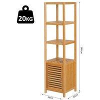 Homcom 140Cm Chic Freestanding Cabinet