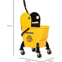 Homcom 26L Deluxe Mop Bucket & Water Wringer