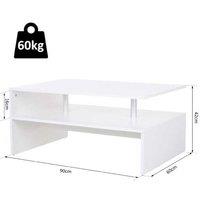 Homcom Sleek & Stylish 2-Tier Coffee Table