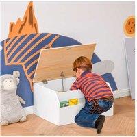 Homcom Wooden Kids Toy Box Storage - White