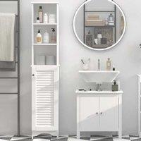 Homcom Bathroom Storage Cabinet - White
