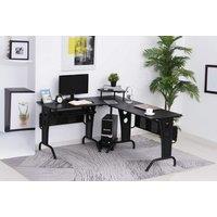 HOMCOM Ultimate L-Shaped Corner Bedroom Desk - Modern Space-Saving Workstation, Sturdy Build, Contemporary Style