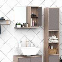 Homcom Mdf Wall Mounted Bathroom Cabinet