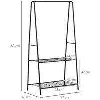 Homcom Stylish Metal Clothes Rack